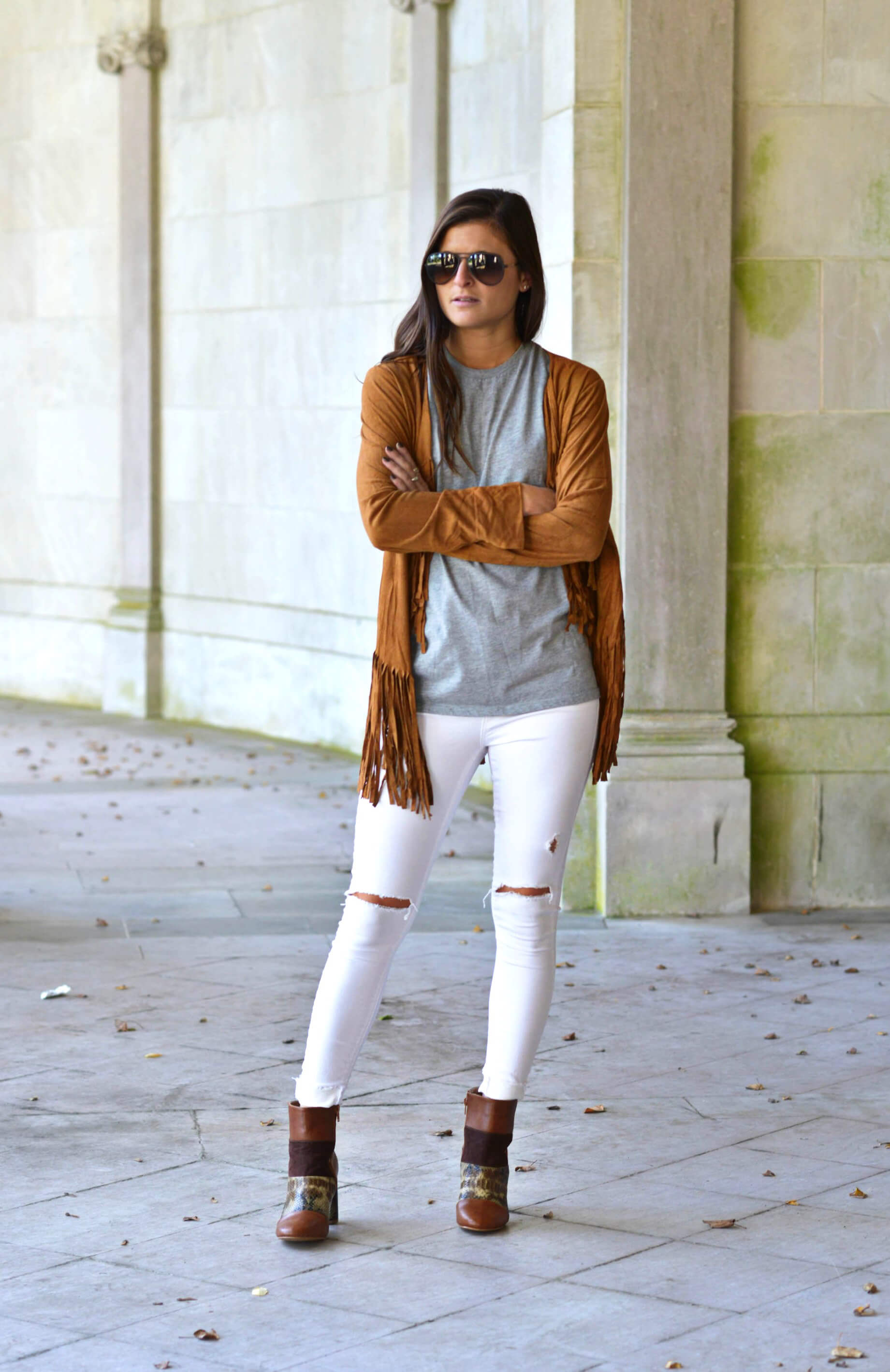 To Be Bright by Tilden Brighton - fall fringe outfit
