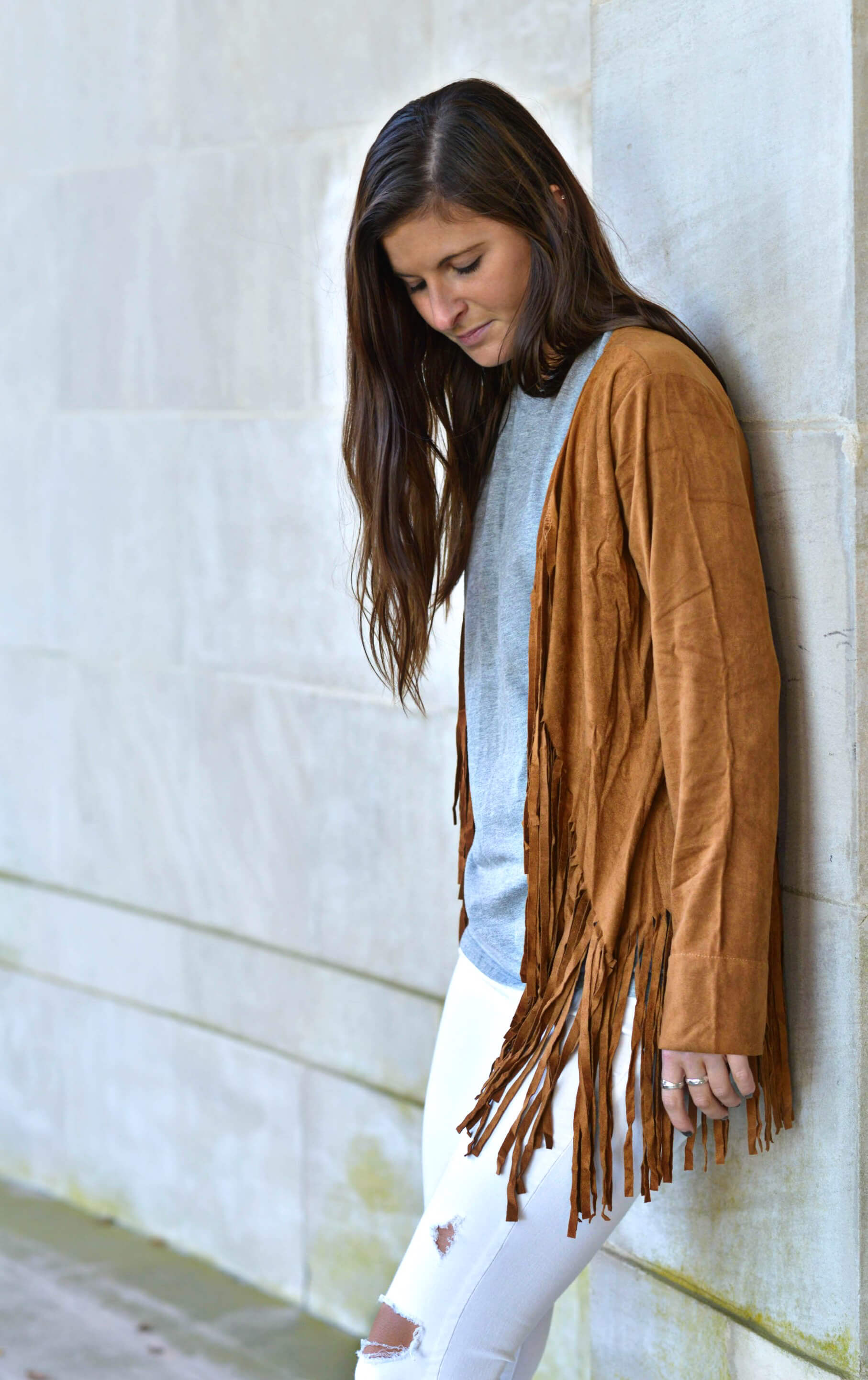To Be Bright by Tilden Brighton - fall fringe outfit