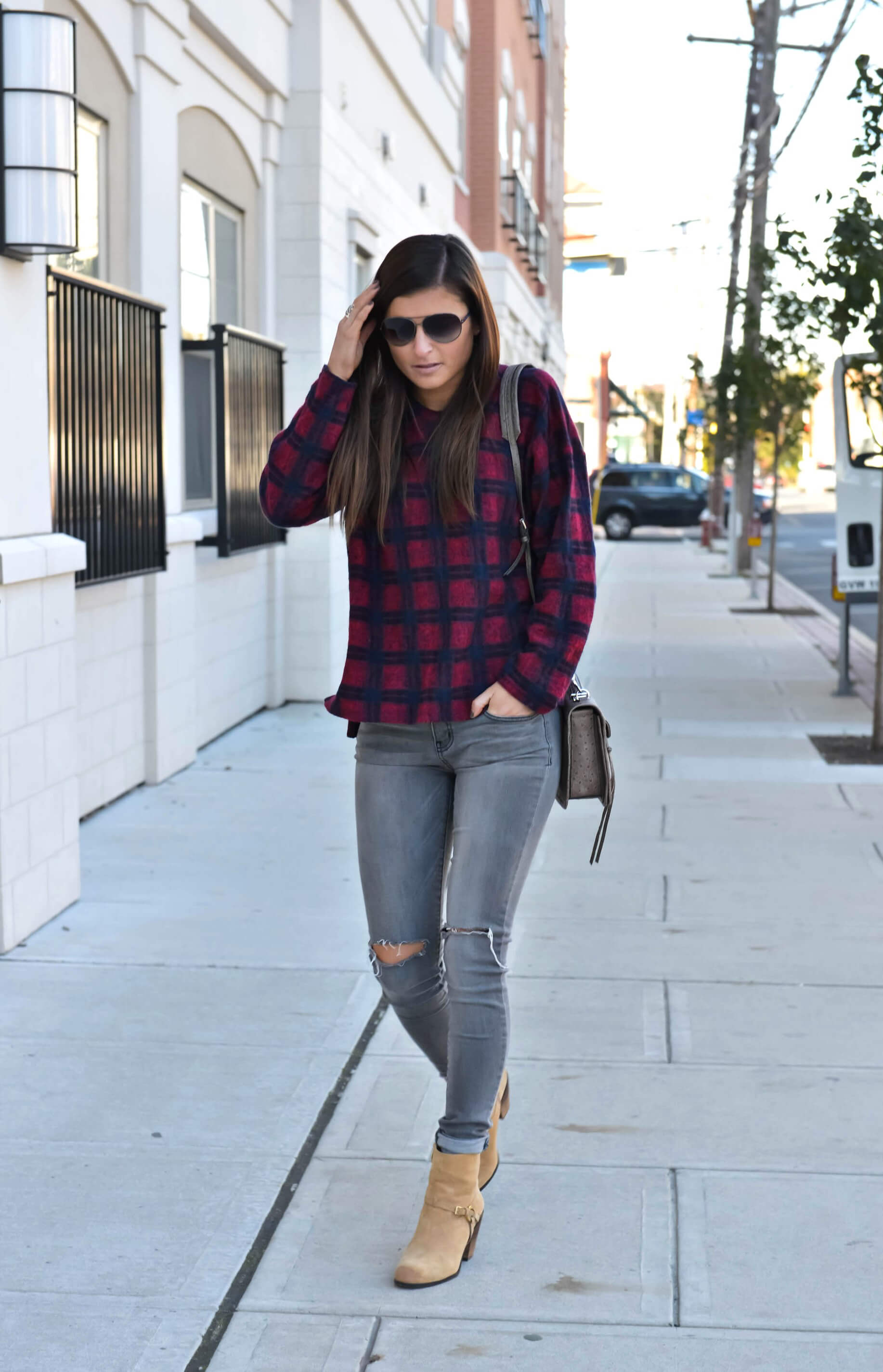 To Be Bright by Tilden Brighton - fall plaid outfit