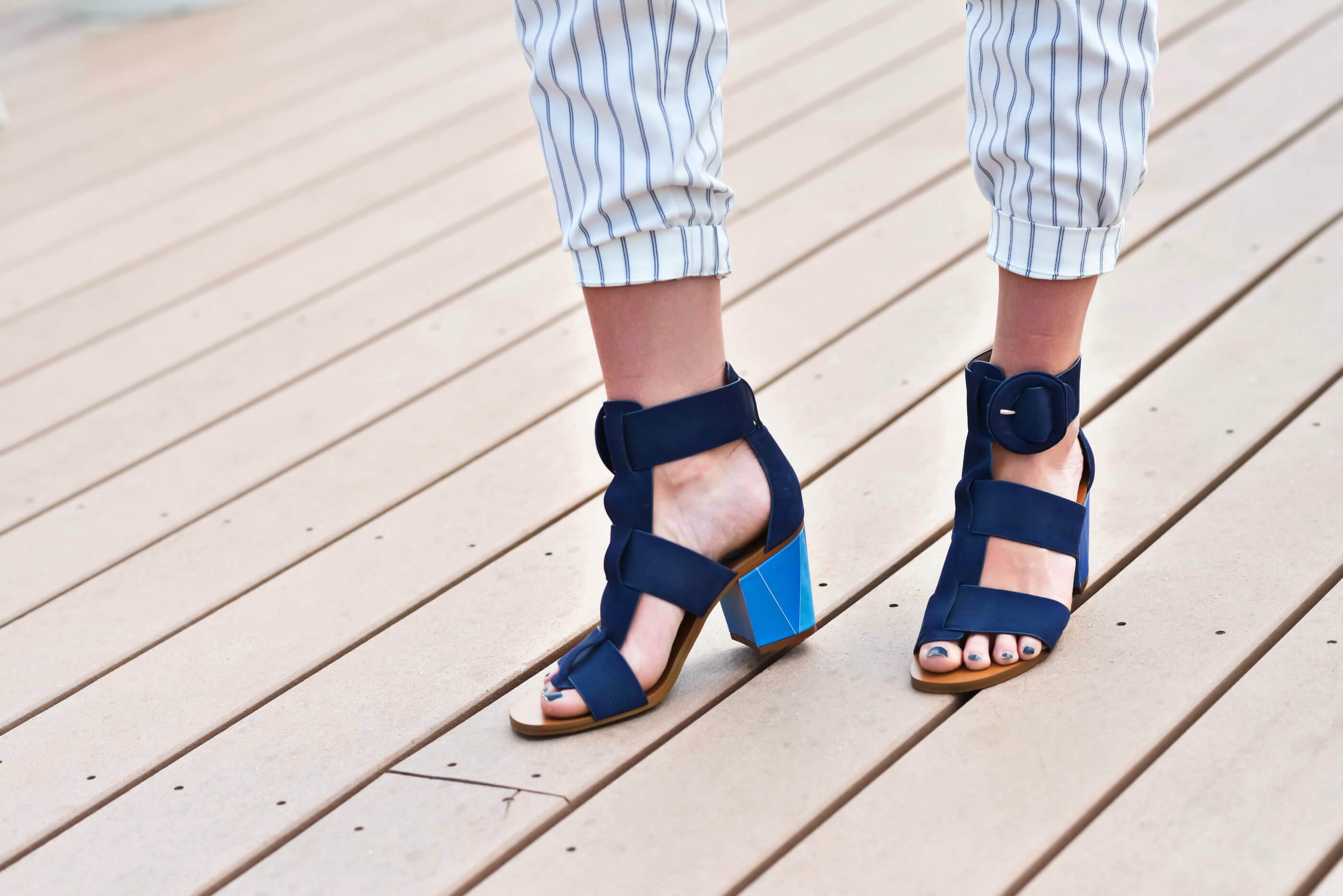 Tilden Brighton - To Be Bright - Nina Originals blue heeled sandals