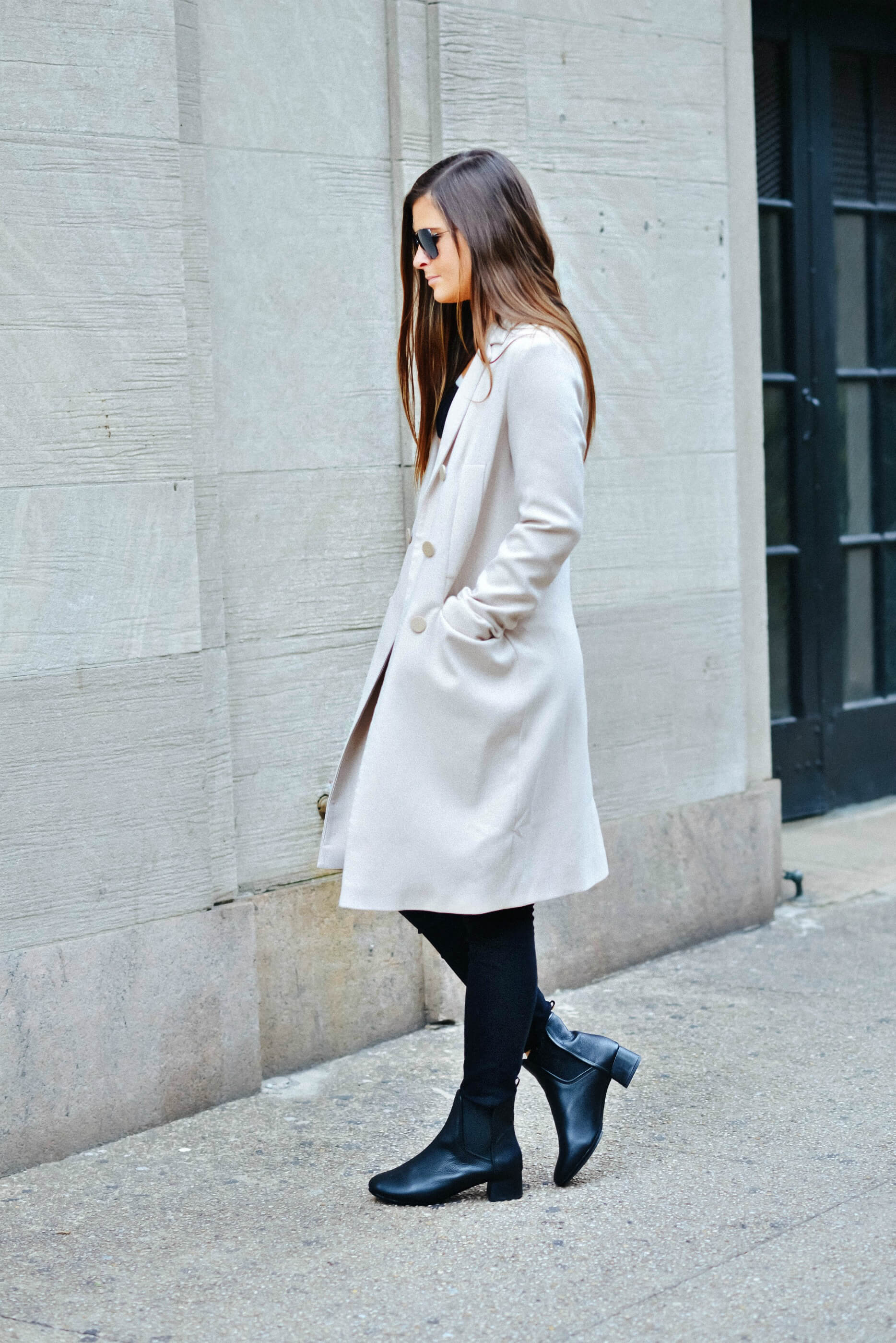 Fall Outfit Inspiration, Duster Coat, Black Jeans, Black Chelsea Boots, Tilden of To Be Bright