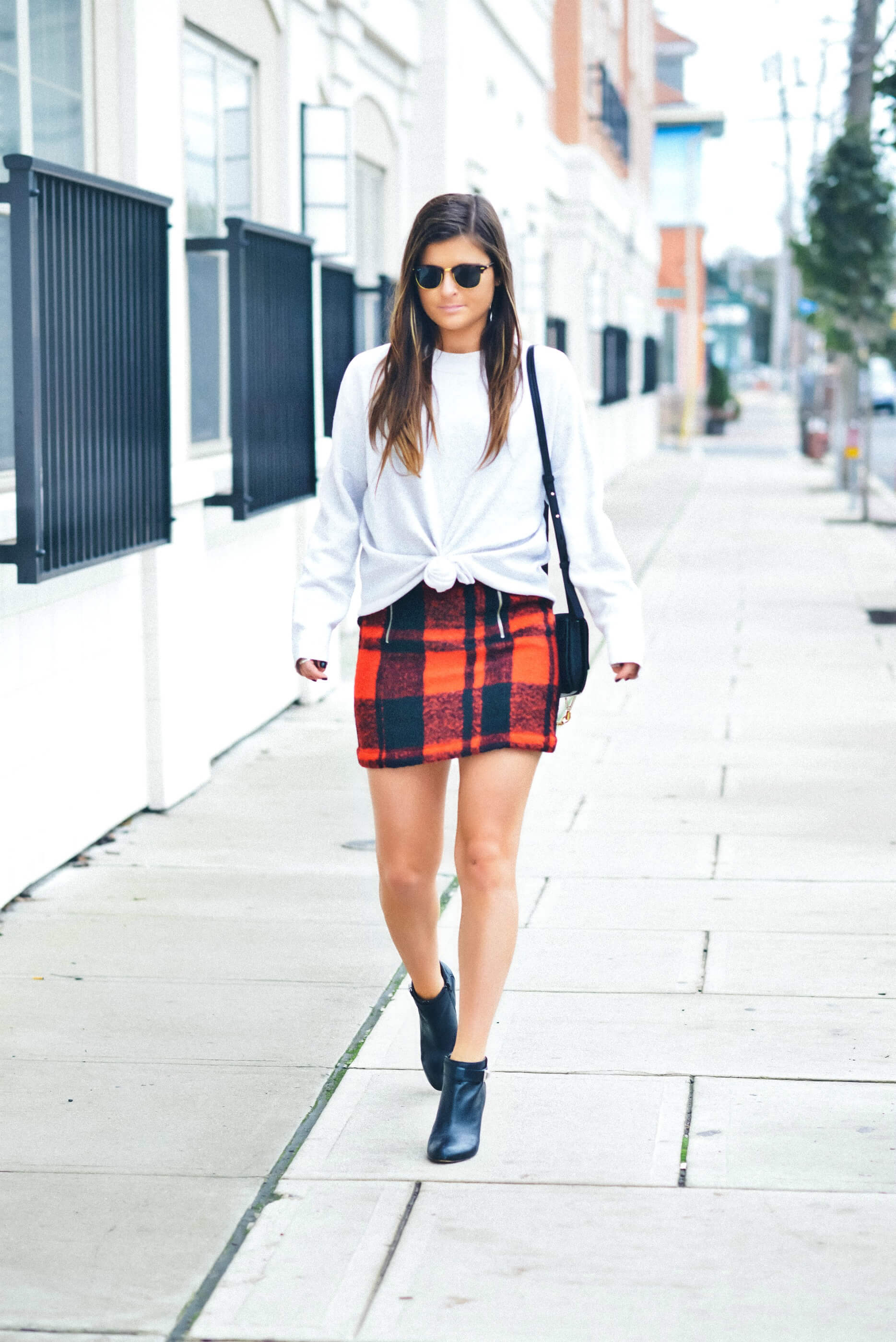 Fall Outfit Inspiration, Plaid Skirt, Tilden of To Be Bright