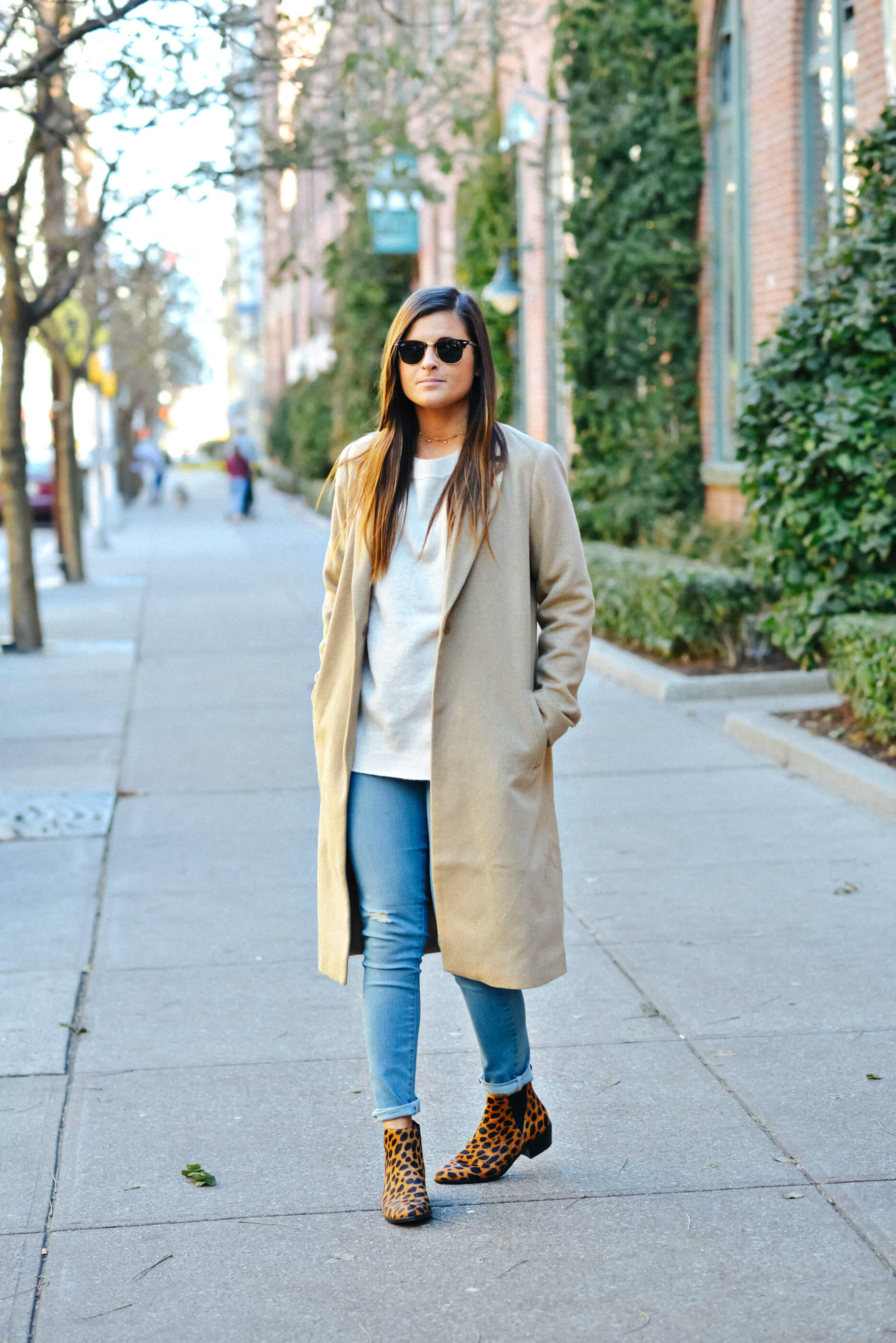 Fall Outfit Ideas, A New Day Wool Coat, Leopard Booties, Tilden of To Be Bright