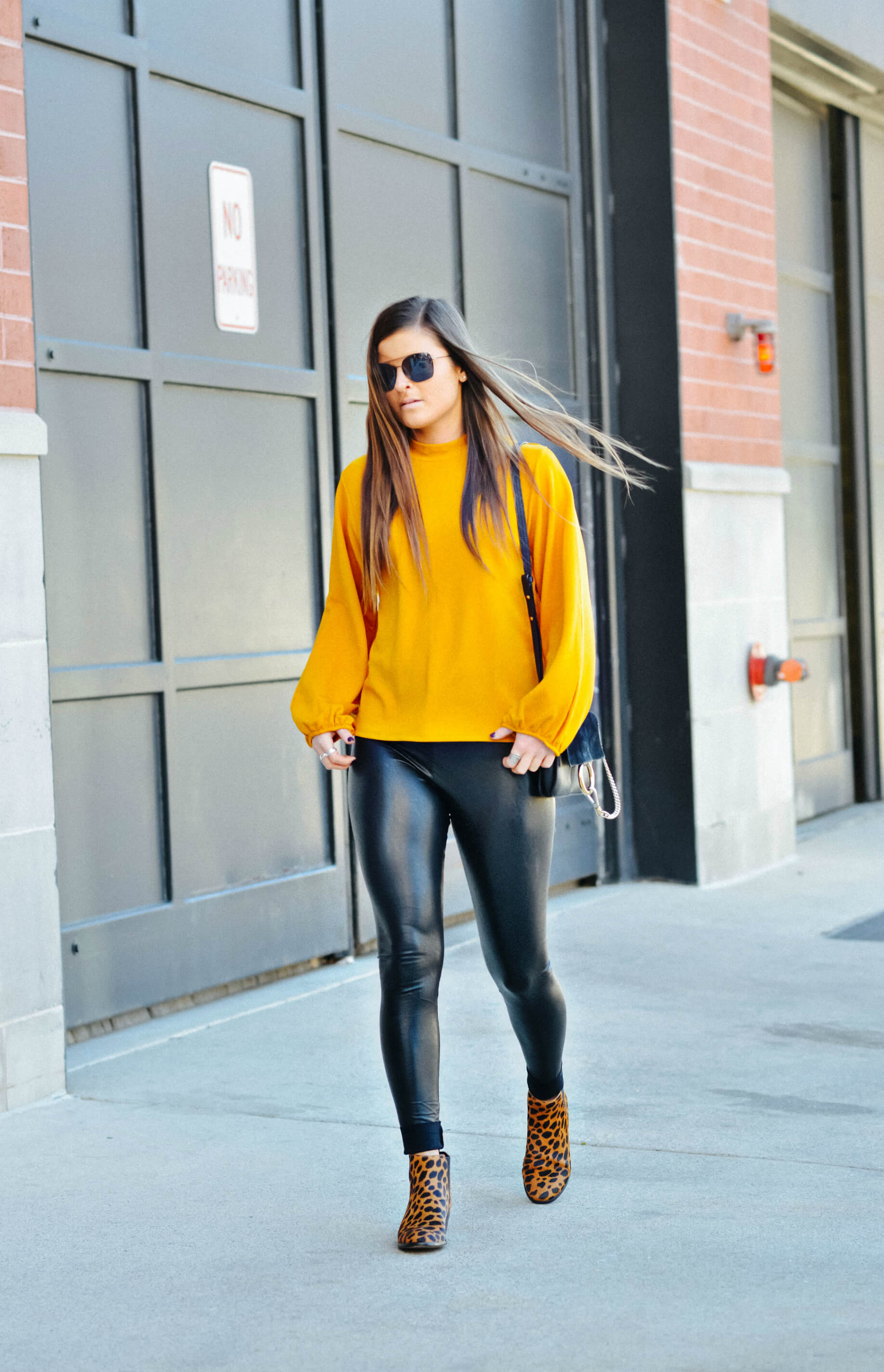 Fall Winter Outfit, Leopard Boots, Leather Leggings, Tilden of To Be Bright