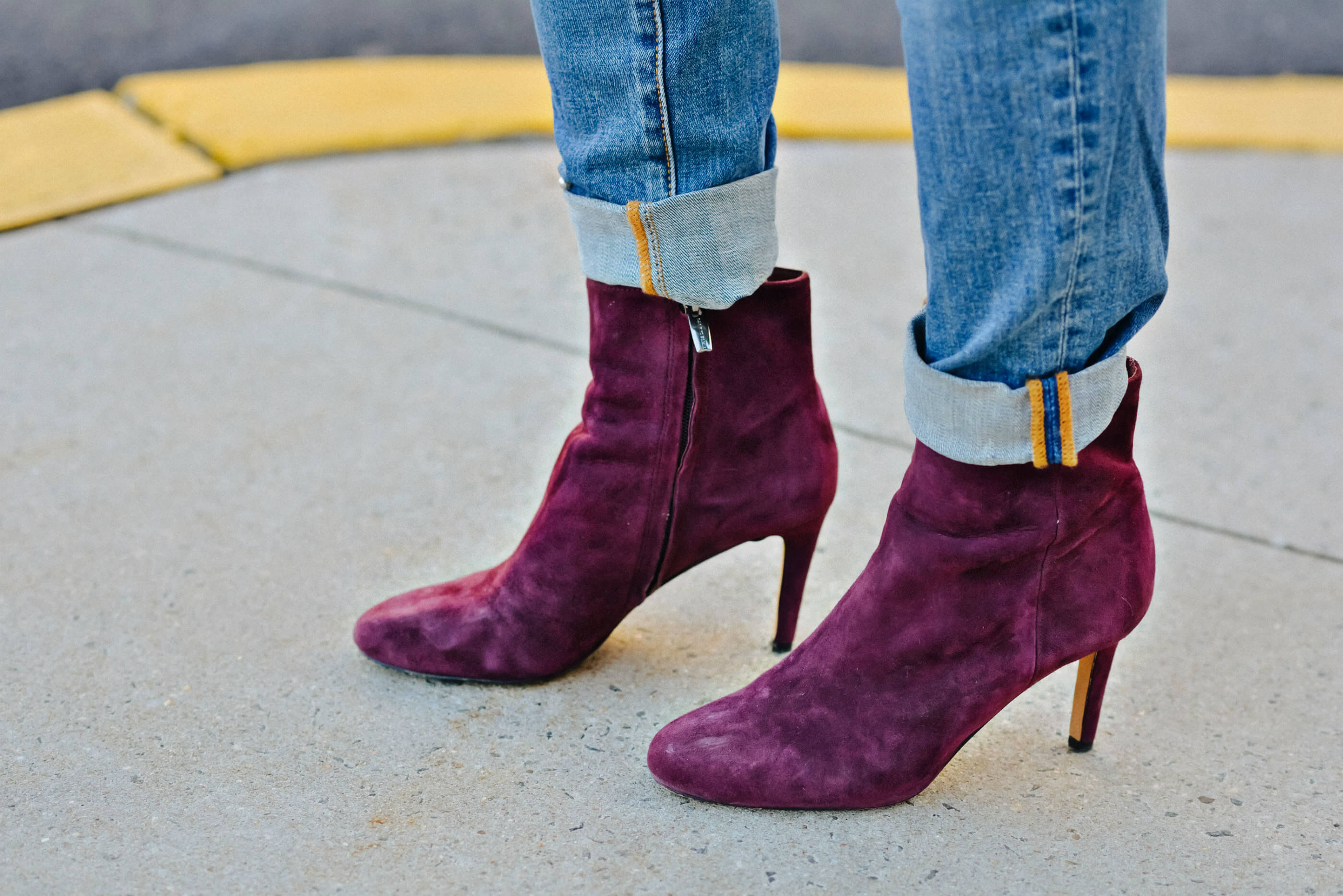 Fall Outfit, Wine Burgundy Booties, Tilden of To Be Bright