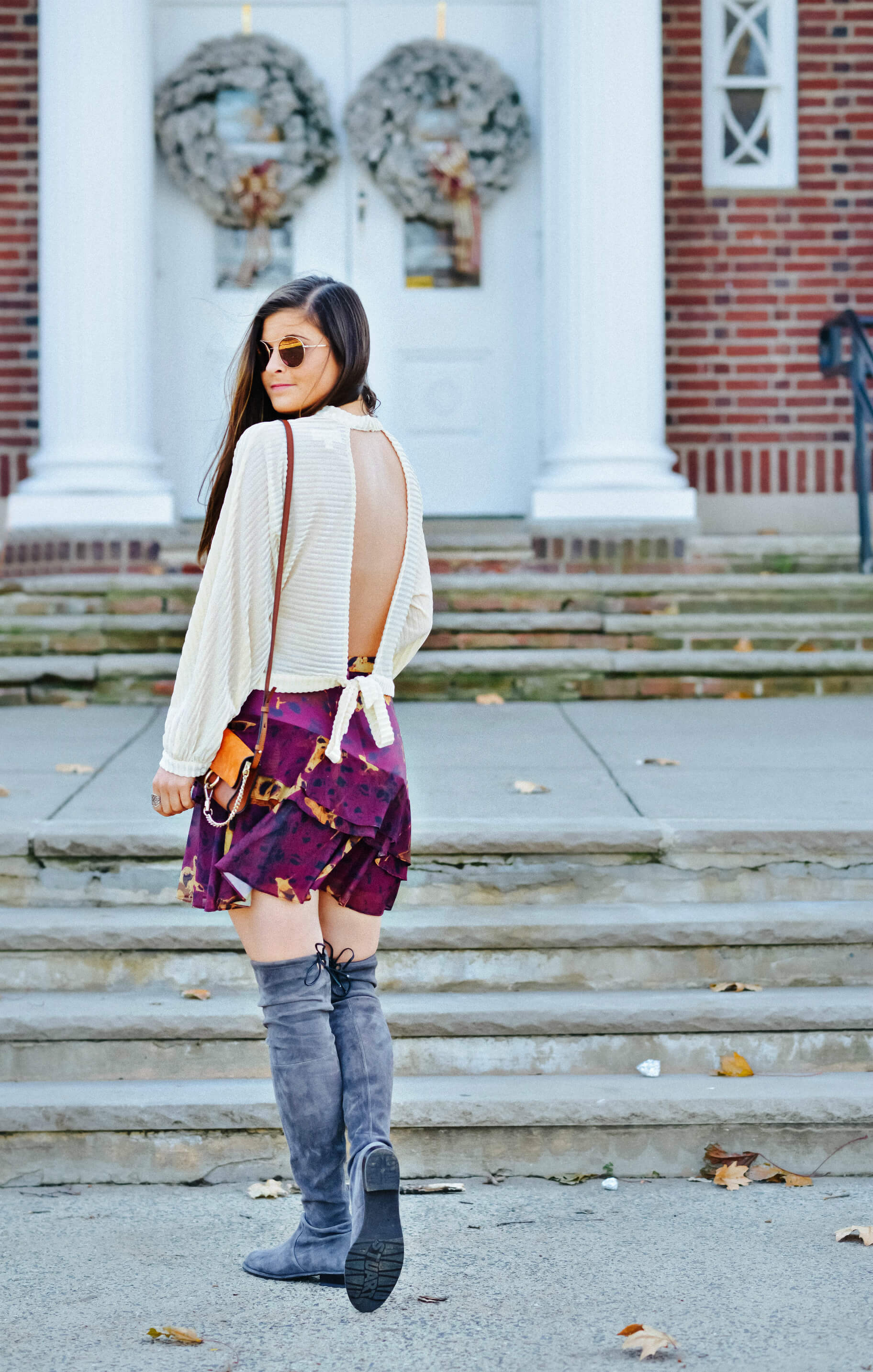 Open-Back Blouse, Over The Knee Boots, Tilden of To Be Bright