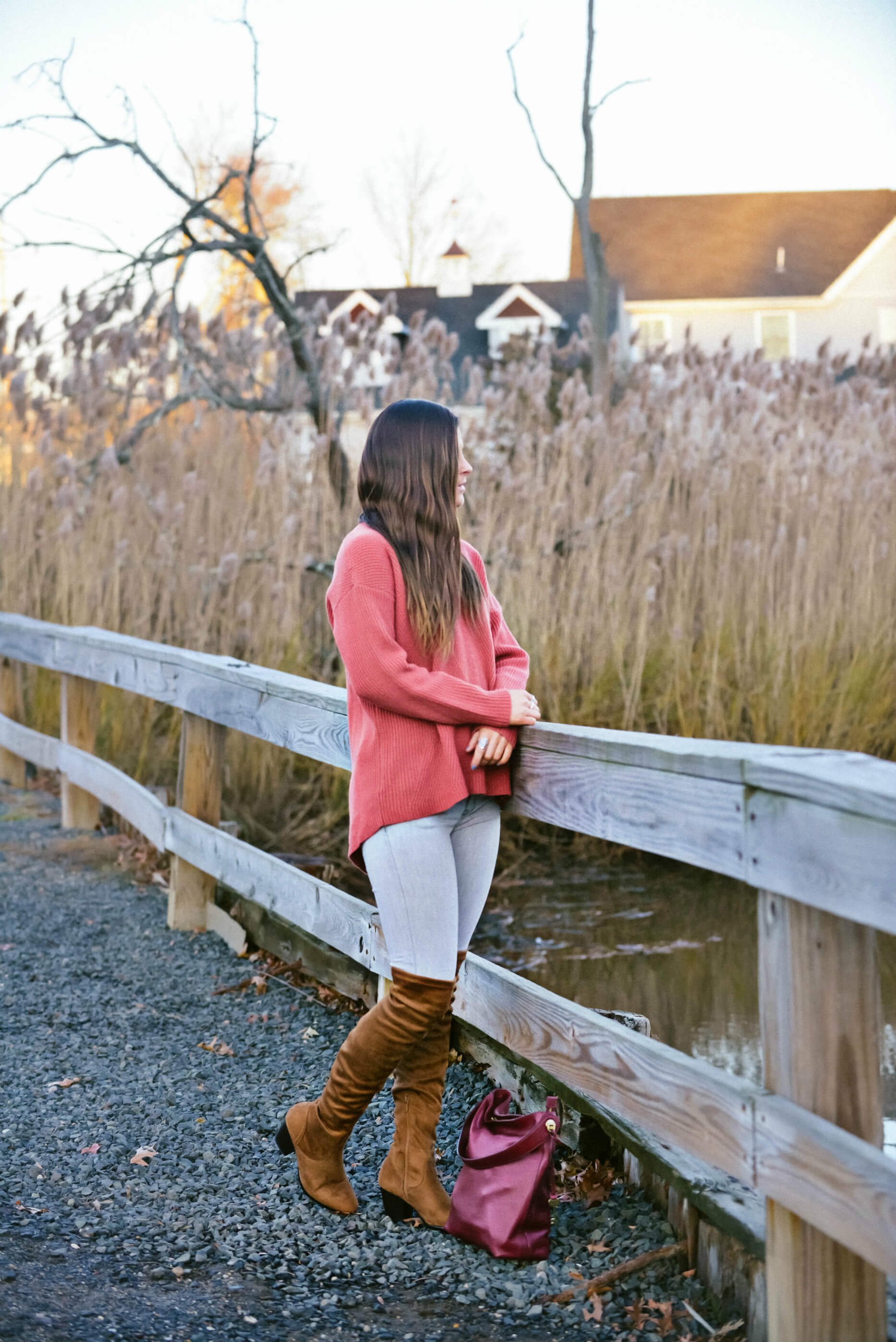 Oversized Sweater Outfit, Over The Knee Boots, Tilden of To Be Bright