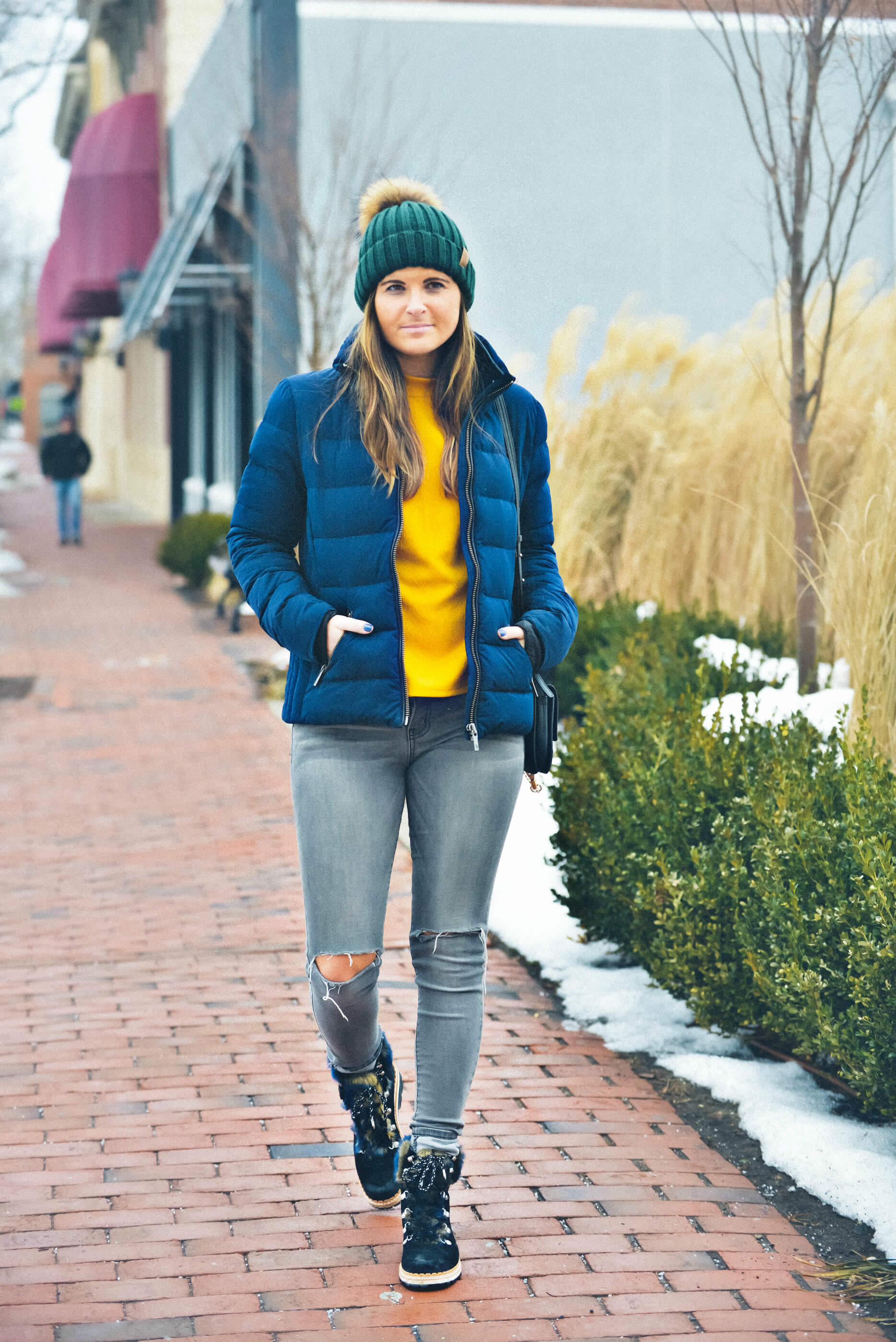 Blue Puffer Coat, Winter Style, Tilden of To Be Bright