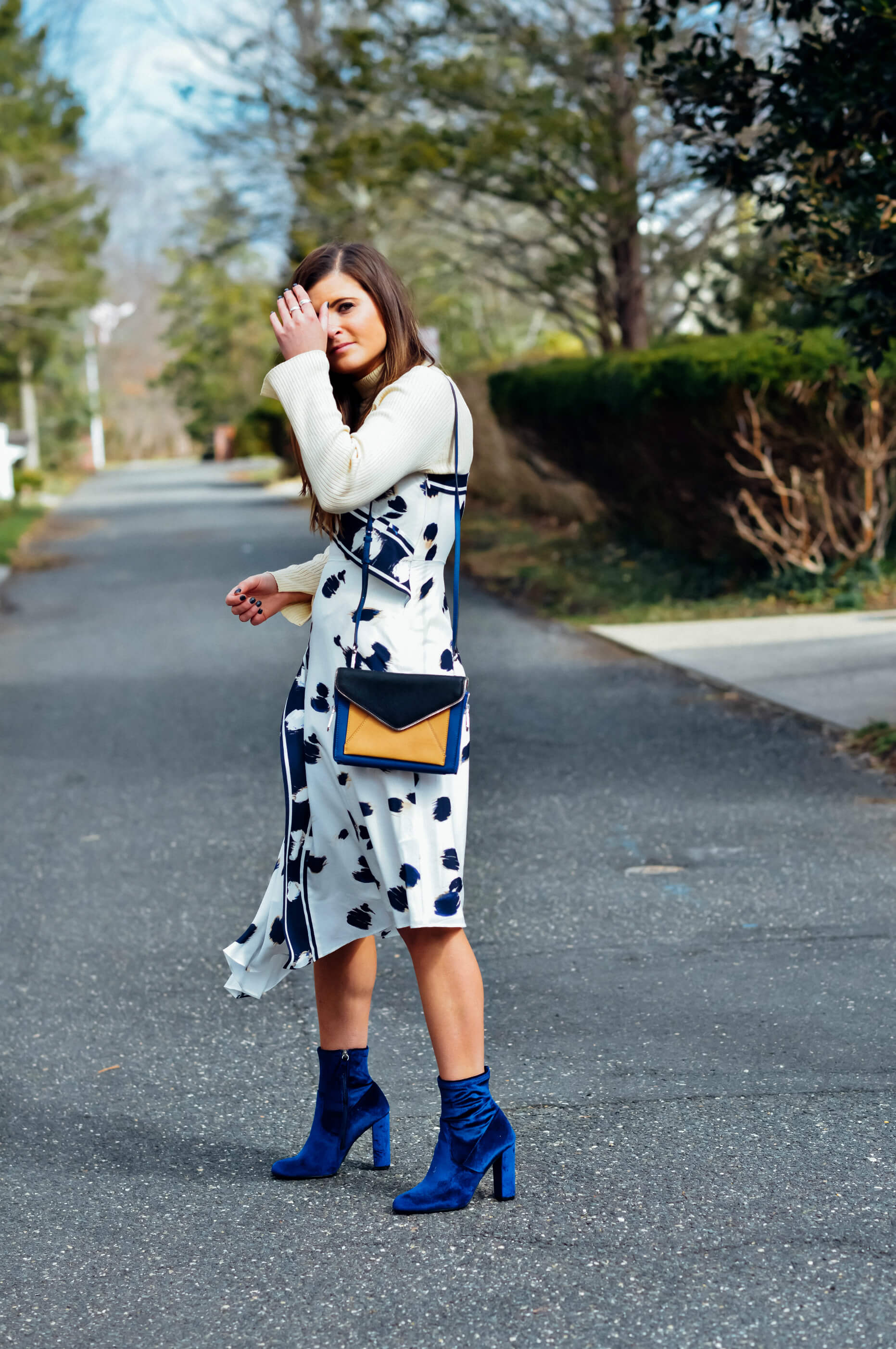 Banana Republic Dress, Rebecca Minkoff Bag, Spring Layers, Outfit Inspiration, Tilden of To Be Bright