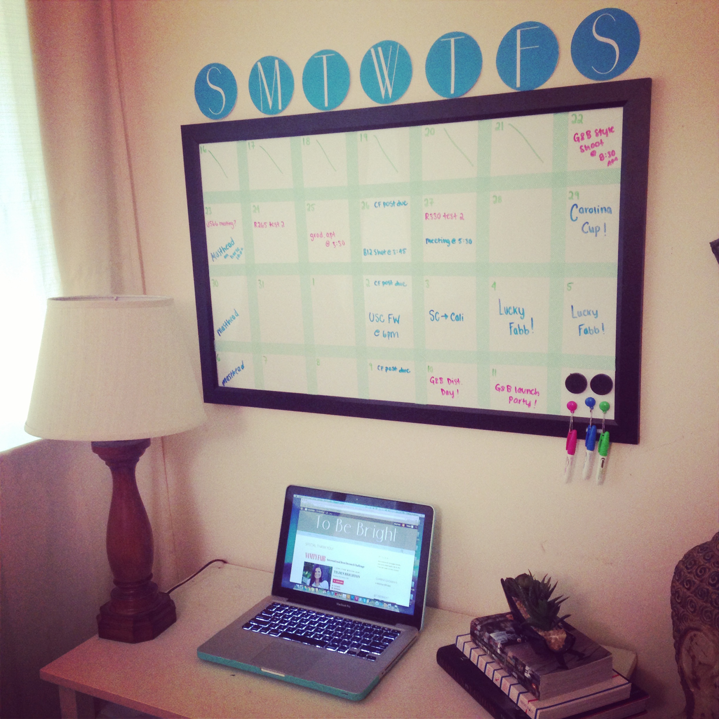 DIY Whiteboard Calendar To Be Bright
