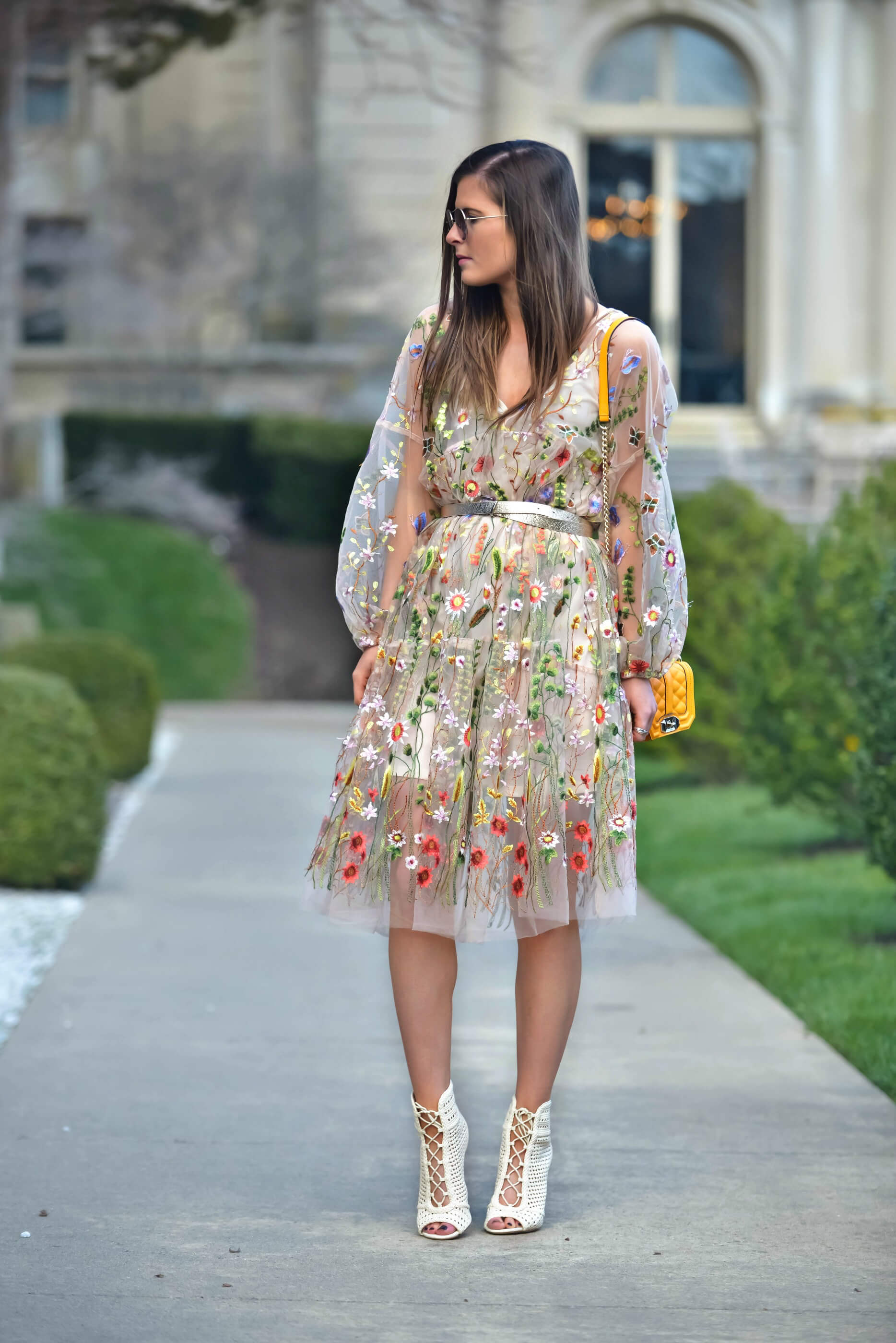 h&m embroidered dress