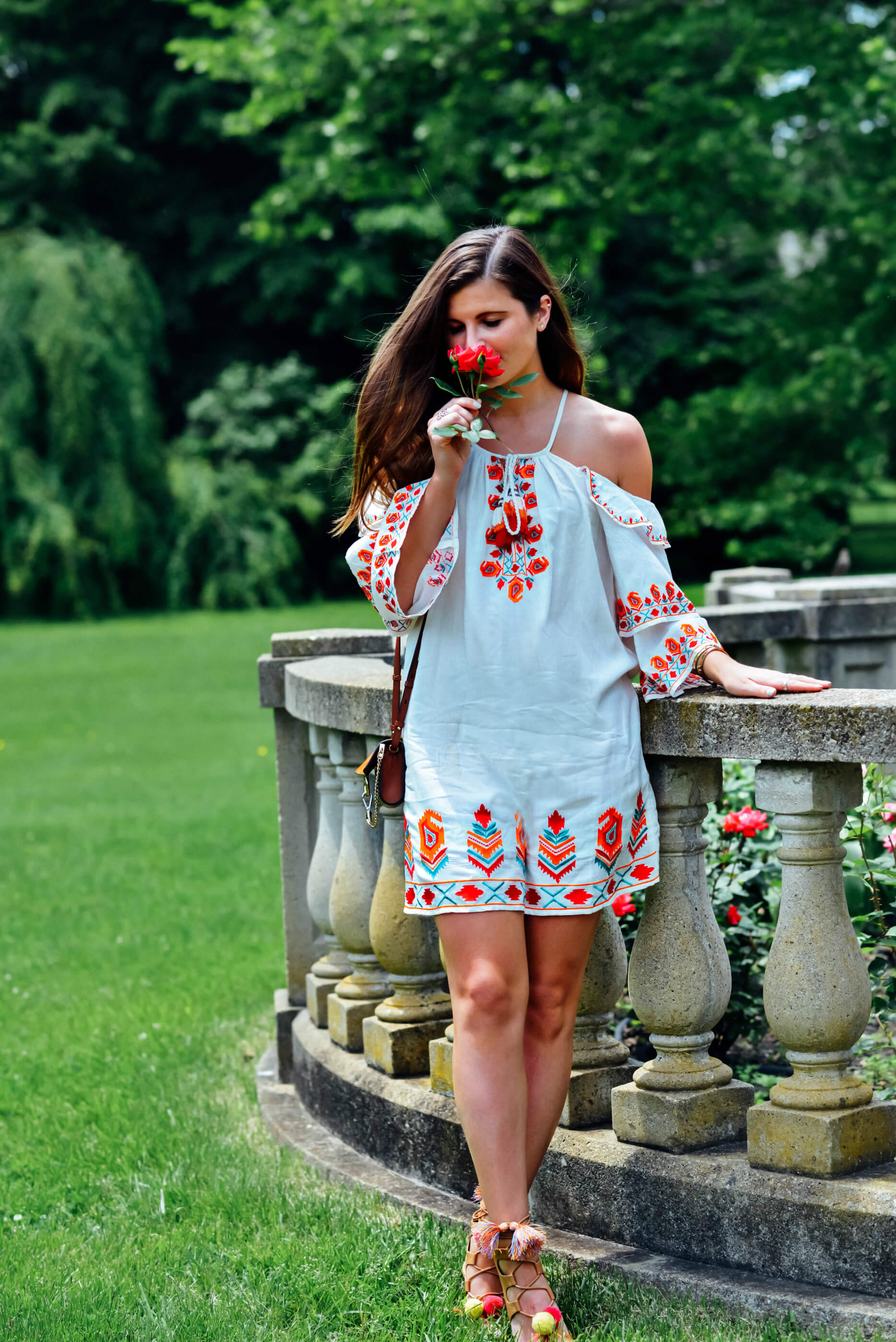 Tolani Embroidered Dress, Tassel Sandals, Summer Style, Tilden of To Be Bright