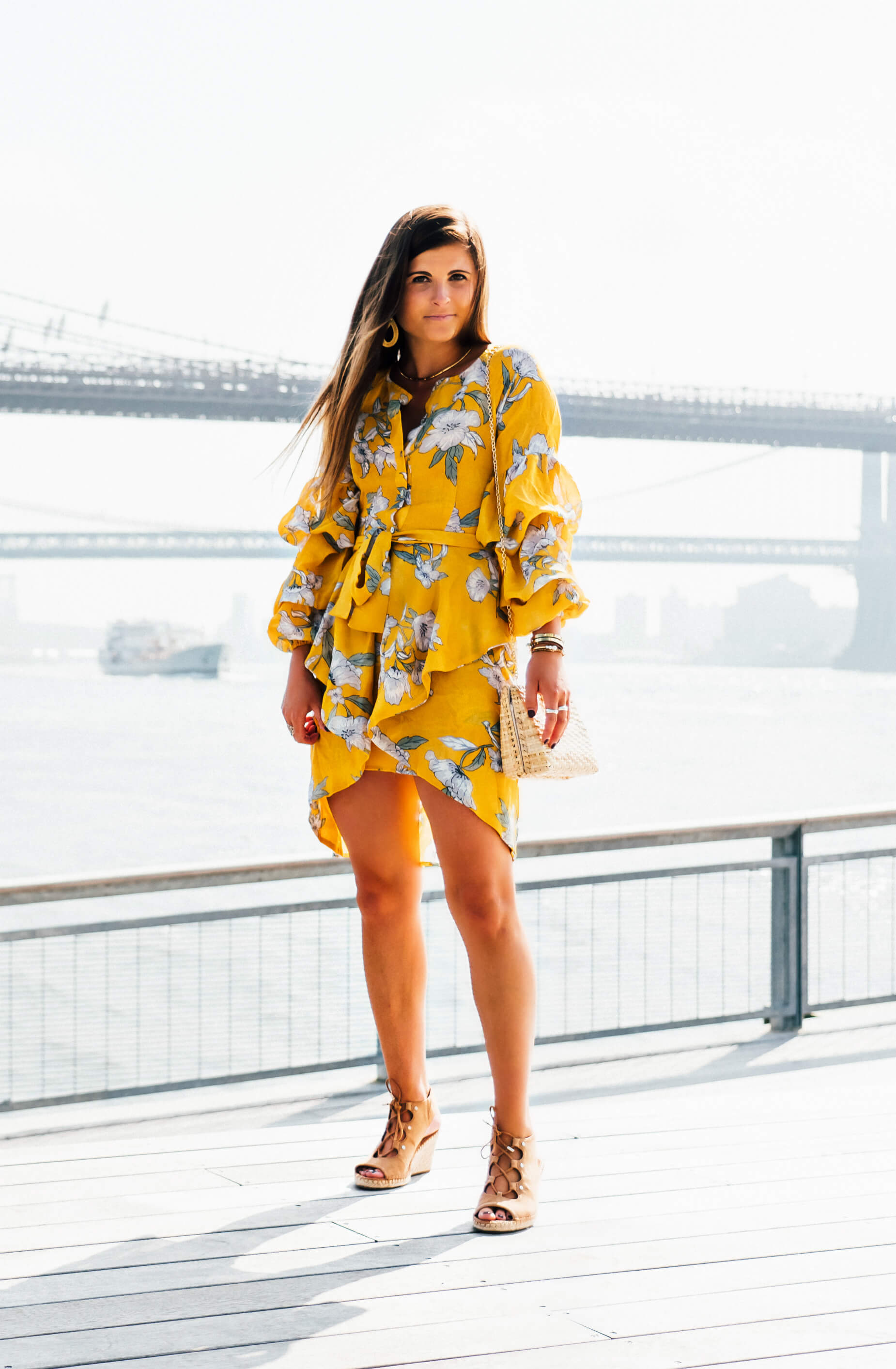 Christelle x J.O.A. Yellow Floral Dress, Summer & Fall Date Outfit, Tilden of To Be Bright