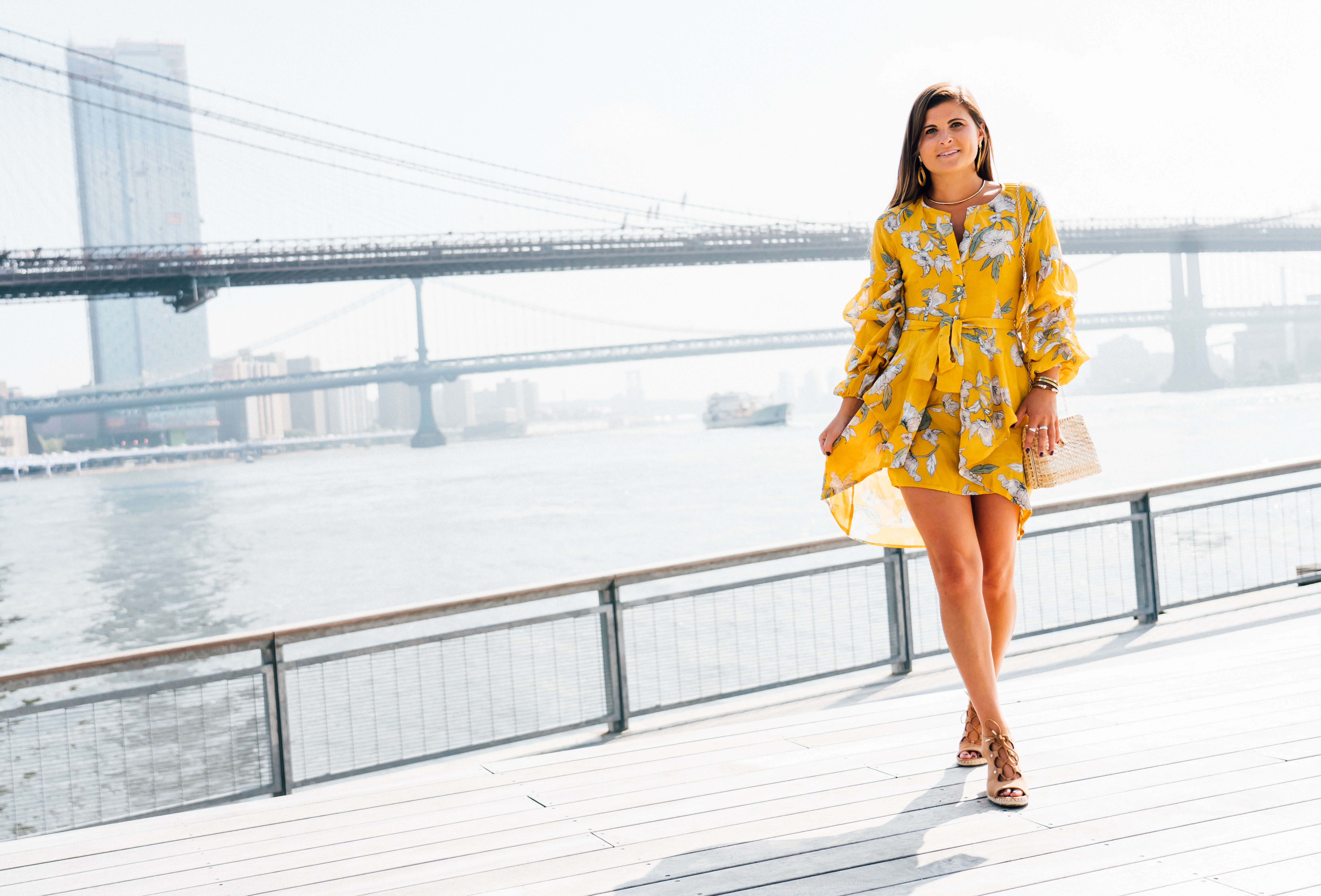 Christelle x J.O.A. Yellow Floral Dress, Summer & Fall Date Outfit, Tilden of To Be Bright