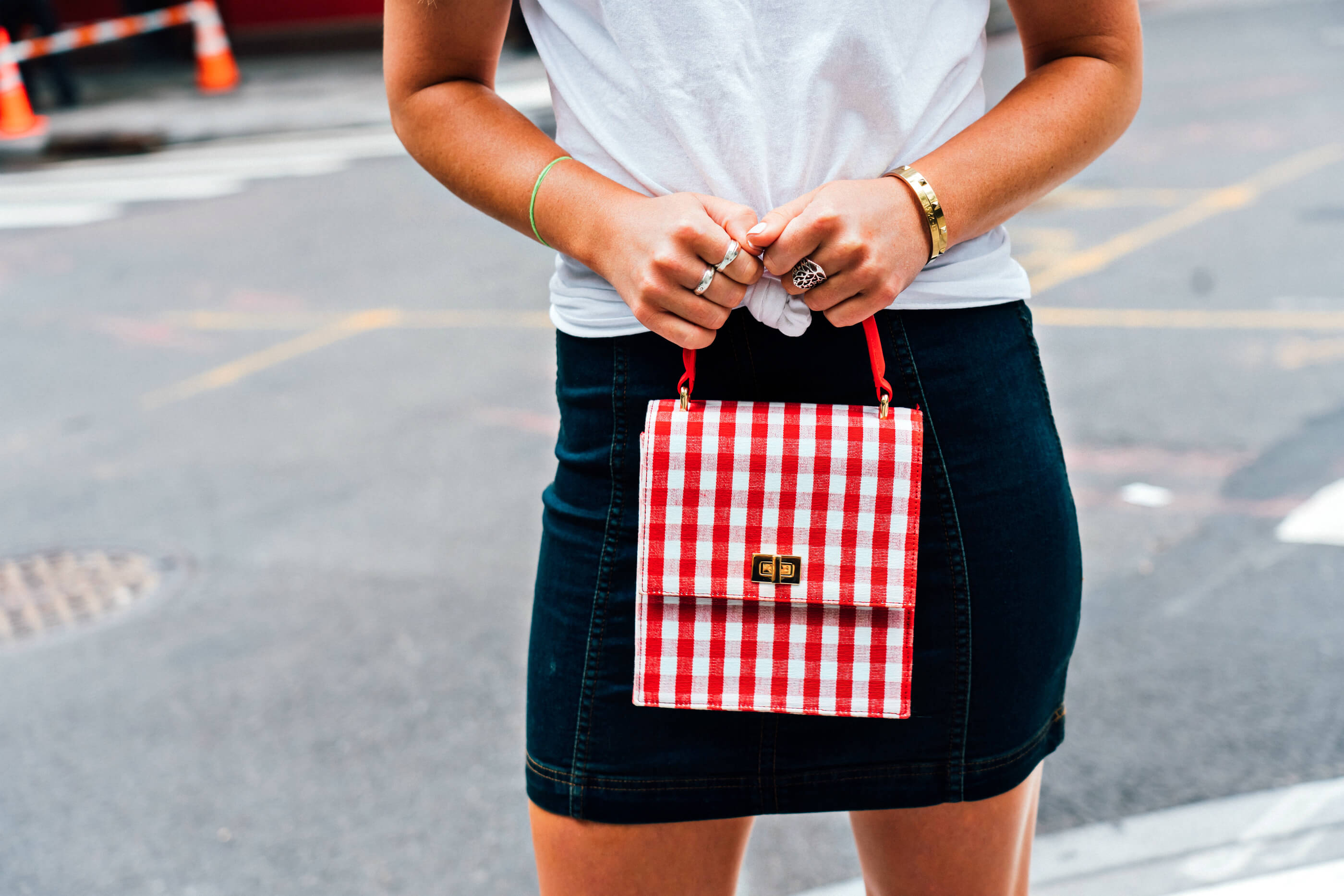 Neely & Chloe Red Gingham Mini Lady Bag, Tilden of To Be Bright