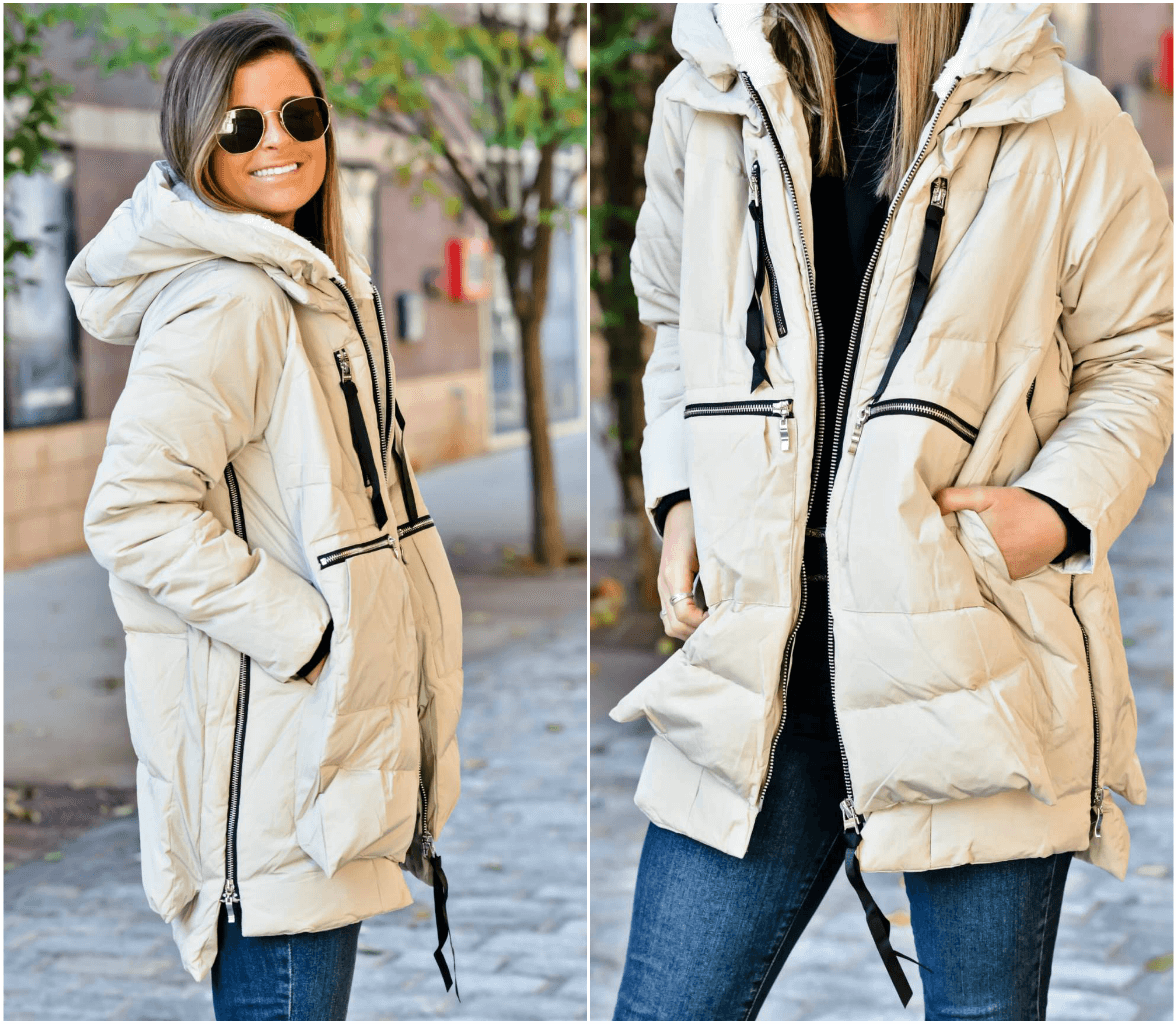 Orolay Thickened Down Jacket in Beige, Amazon Upper East Side Mom Coat, Winter Style, Tilden of To Be Bright