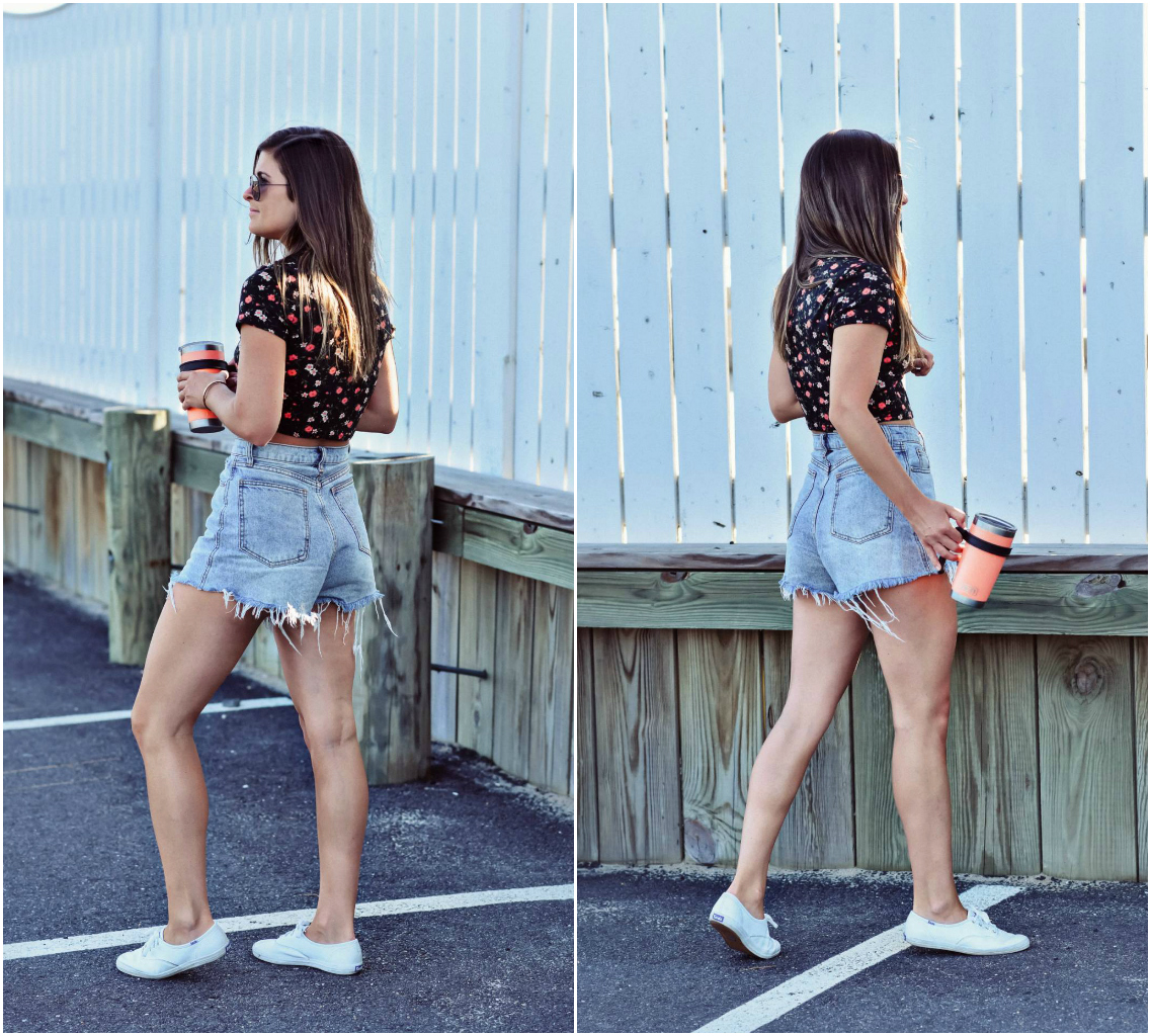 Shop WeWoreWhat High-Waisted Shorts, High-Waisted Denim Shorts Outfit, Tilden of To Be Bright