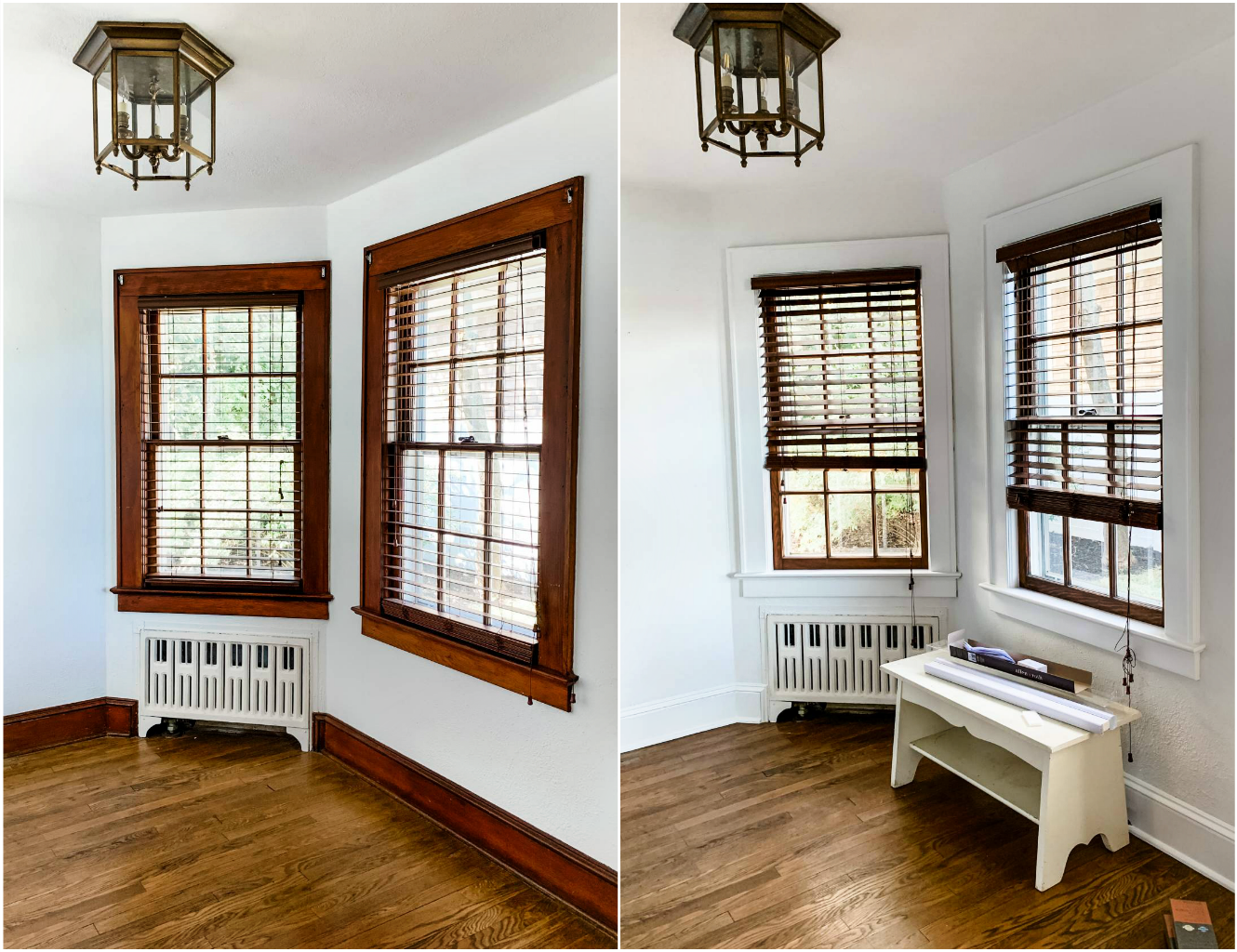 Home Improvement, Dining Room Before & After, White Wood Trim Windows, Tilden of To Be Bright