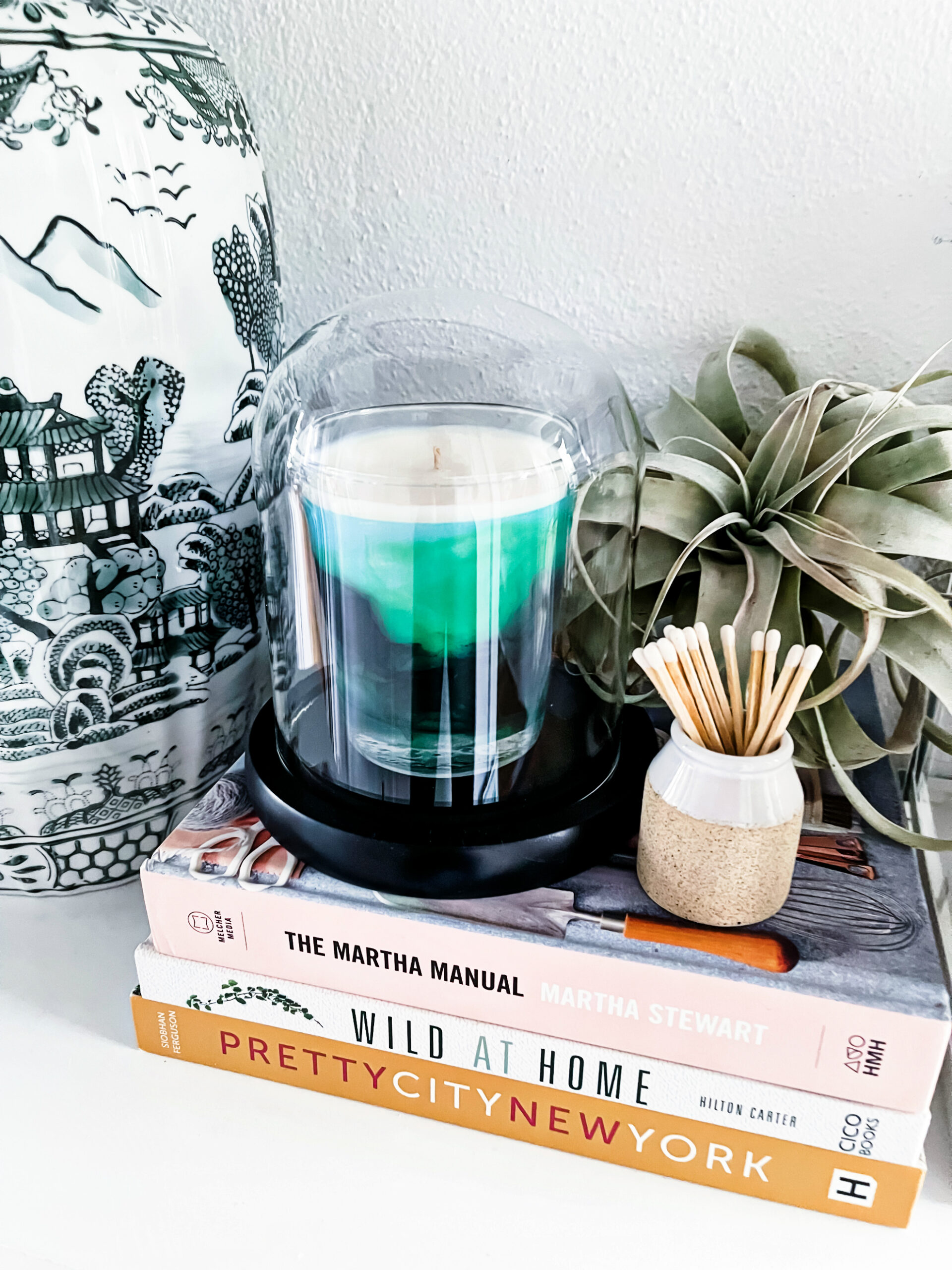 Artistscent Fragrance Candles, Candle Styling In Home, Candle Decor, Elizabeth Karlson, Evergreen Shore Candle, Glass Photophore