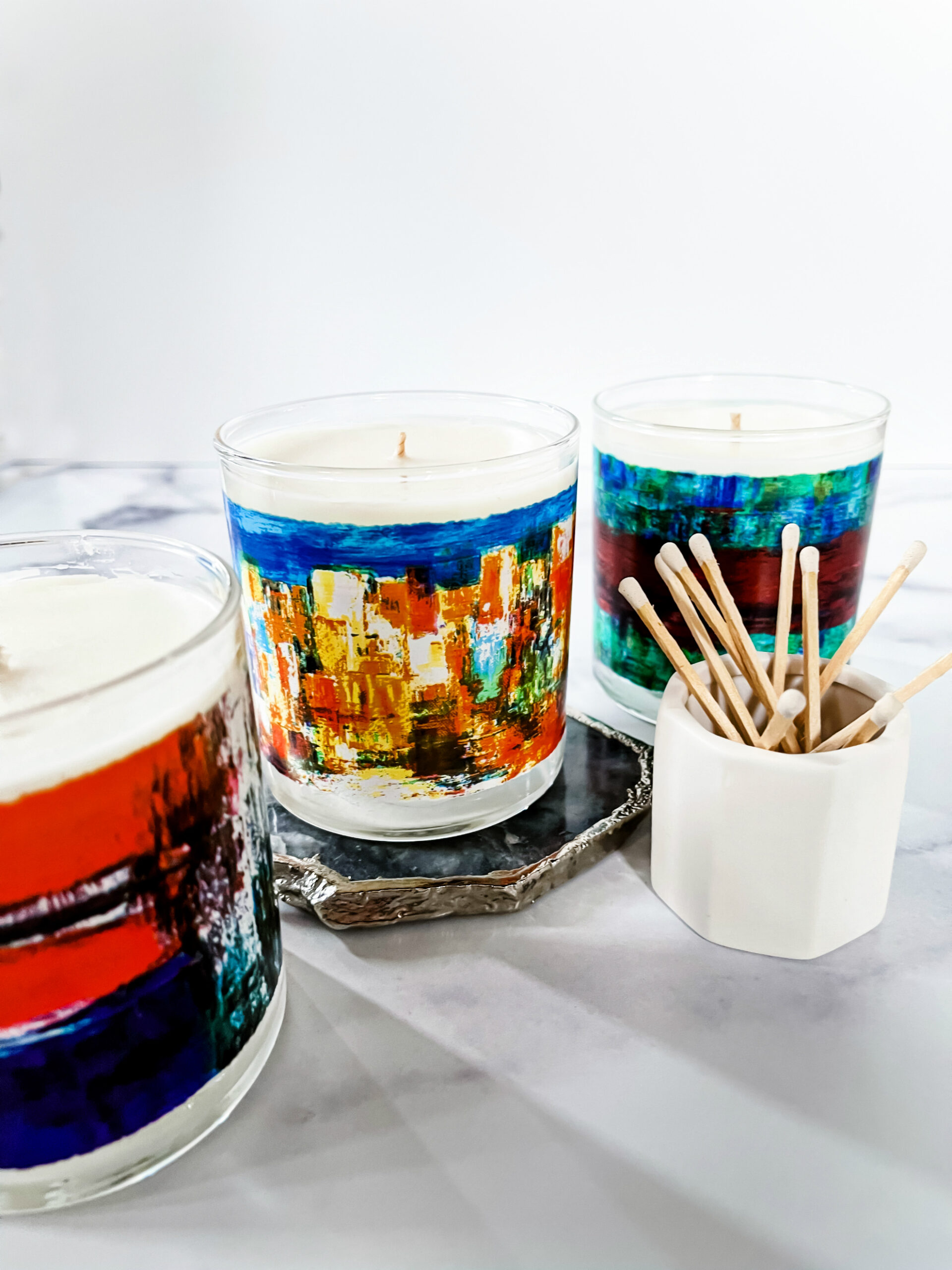 Artistscent Fragrance Candles, Candle Styling In Home, Candle Decor, Ronnie Queenan, Cityscape Candle
